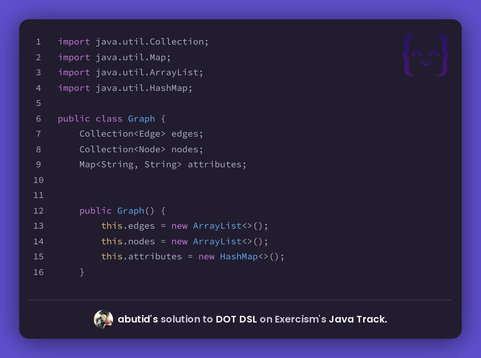 abutid's solution for DOT DSL in Java on Exercism