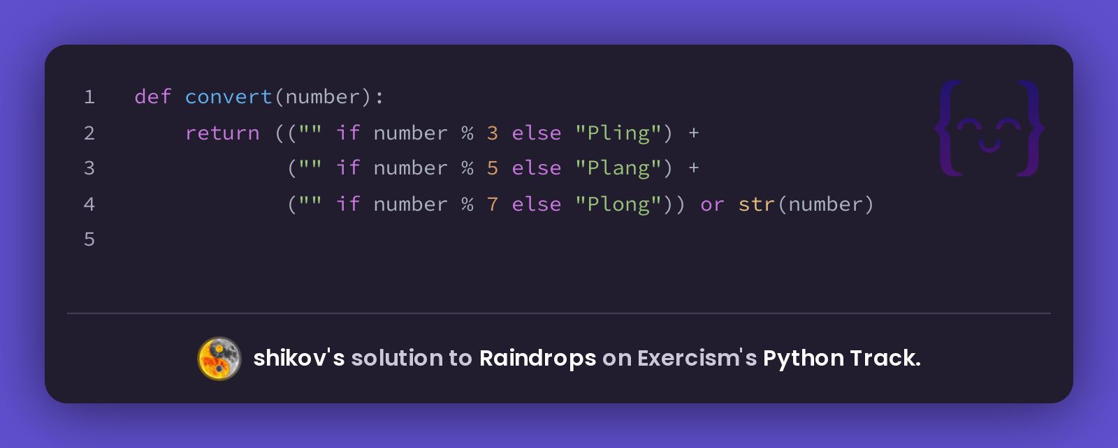 Shikov's Solution For Raindrops In Python On Exercism