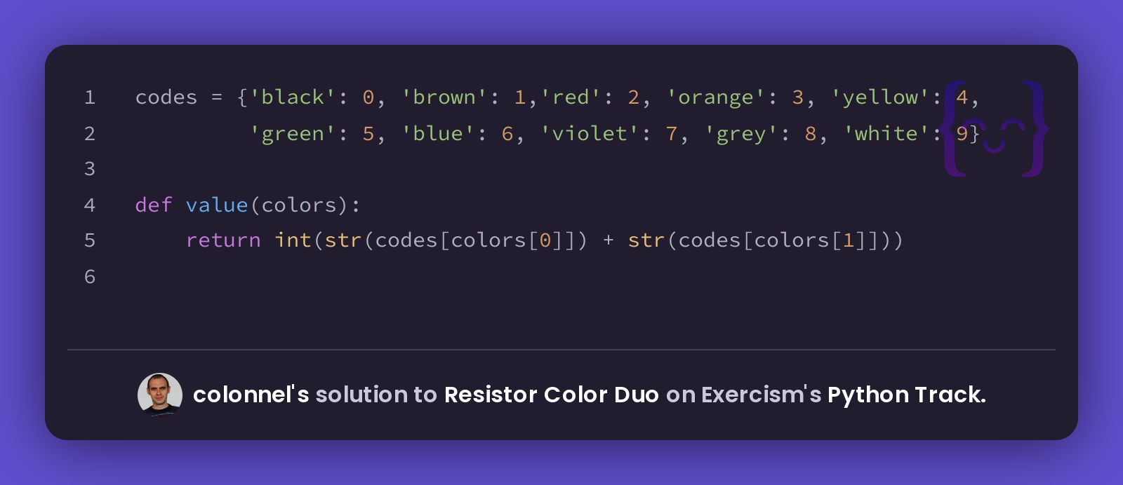 colonnel's solution for Resistor Color Duo in Python on Exercism